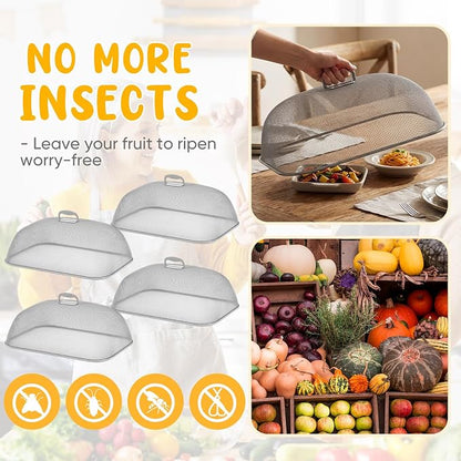 Hicarer 4 Pcs Metal Mesh Screen Food Cover - Image 3