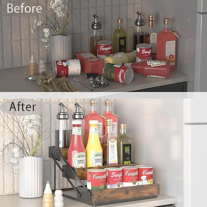 3 Tier Foldable Spice Rack Organizer - Image 4