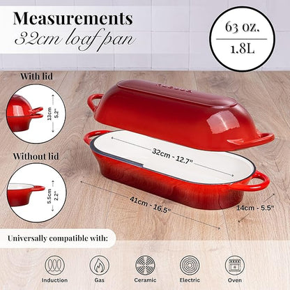 Enamelled Cast Iron Bread Loaf Pot – Dutch Oven - Image 2