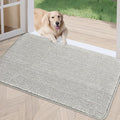 REFETONE Indoor Doormat, Front Door Mat 32"x40" Absorbent Rubber Backing Non Slip Back Door Mats, Washable Low-Profile Inside Floor Mat Door Rugs for Entryway, Resist Dirt Mud Mat for Dogs, Grey