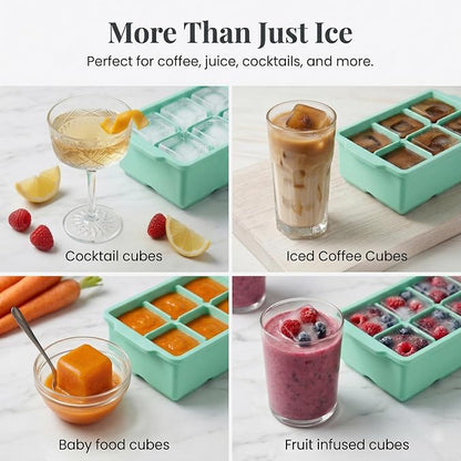 KitchFort Large Silicone Ice Cube Tray, Easy Release 2" Big Ice Cubes - Image 7