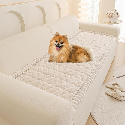 OTOB All Season Couch Cover for Dogs Washable, Non Slip Fuzzy Plush Pet Couch by OTOB