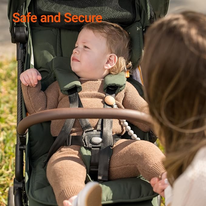 Lightweight Baby Travel Stroller with Carbon Fiber Frame, Compact & Airplane-Friendly, One-Handed Folding Design, 11.6 lbs, Perfect for Toddlers, Green