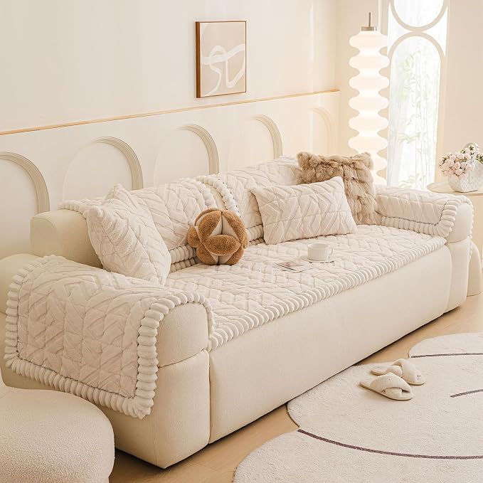 OTOB Plush Couch Cover for Dogs Washable, Non Slip Fuzzy Soft Armrest Backrest - Image 9