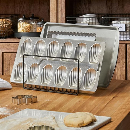 mDesign Metal Pan Organizer for Kitchen Cabinet, Pantry Shelf - Image 2