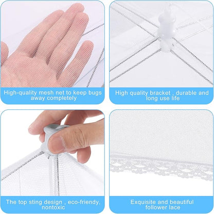 10 PACK Mesh Food Covers for Outside, Food Covers Outdoors Pop-up Food Tents 2 - Image 4