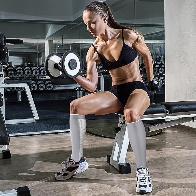 CHARMKING Compression Socks for Women & Men Circulation (3 Pairs) 15-20 mmHg is Best Support for Athletic Running Cycling