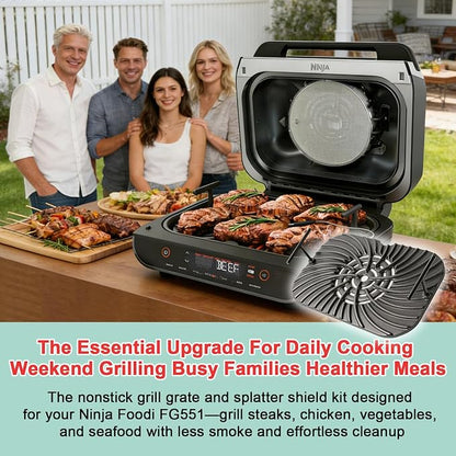 Grill Grate for Ninja Foodi FG551 Grill Accessories, Cast Iron Griddle Plate - Image 5