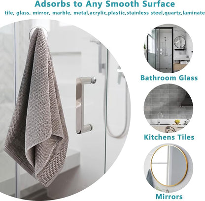 Suction Cup Hooks for Shower, Removable No Drill Towel Hooks, Upgraded 15 lbs - Image 3