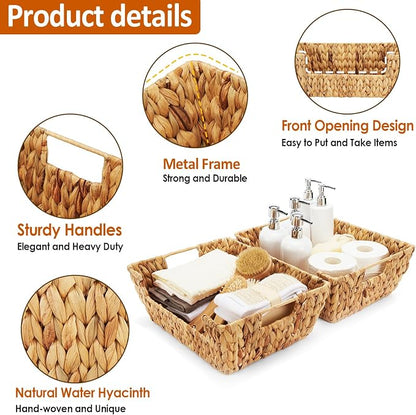 Water Hyacinth Wicker Basket 2 Pack - Image 3