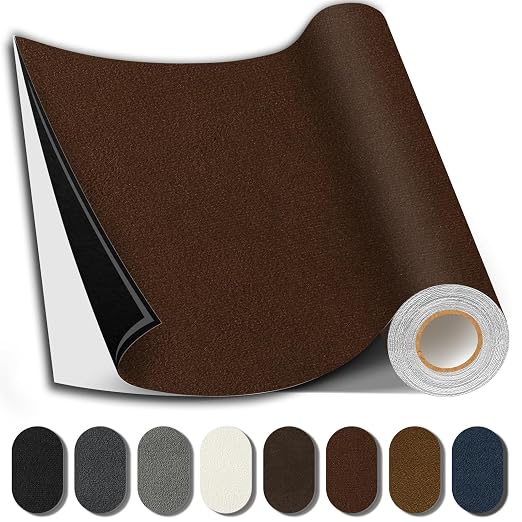 Suede Repair Patch, 17X158 Inch Fabric Large Repair Tape, Self-Adhesive Patches by SHAGOOM