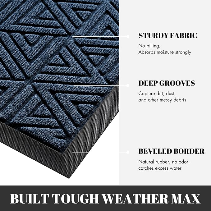 Yimobra Large Door Mat 47x24, All-Weather Waterproof Non-Slip Welcome Matt - Image 4