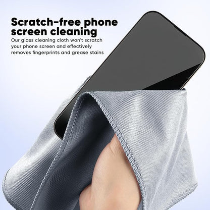 HOMEXCEL Microfiber Glass Cleaning Cloths 6 PK, Lint Free Streak Free, Reusable - Image 5