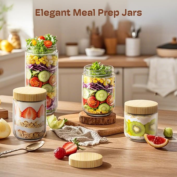 4 pack 16oz Overnight Oats Containers - Image 4