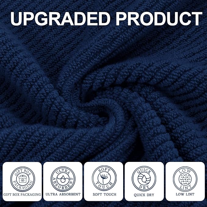 VOOVA & MOVAS Bath Towels, Large 30" x 56" - Image 2