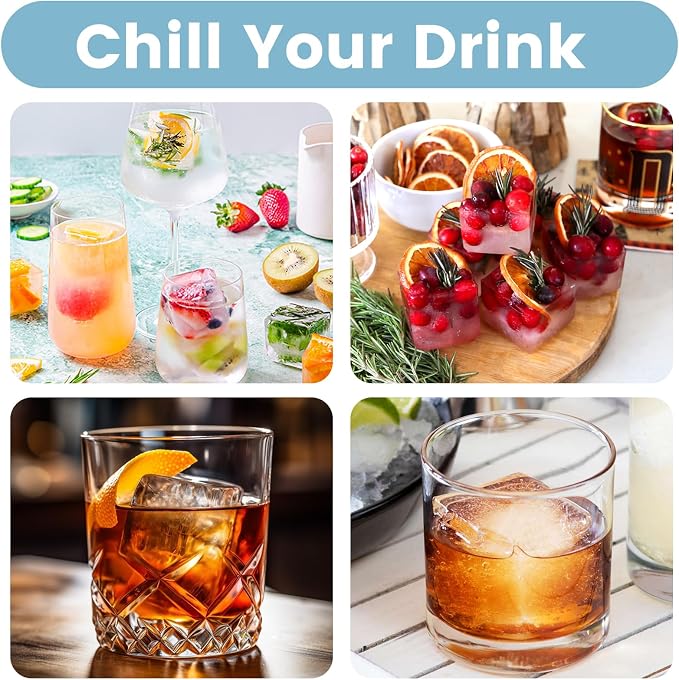 Large Silicone Ice Cube Tray 2Pack, SAWNZC Big Square Ice Cube Molds - Image 7
