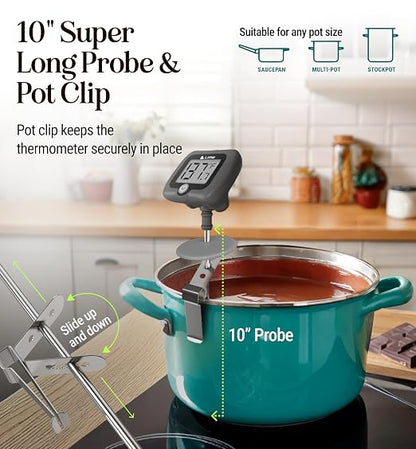 Digital Candy Thermometer with Pot Clip, Instant Read Kitchen Thermometer - Image 4