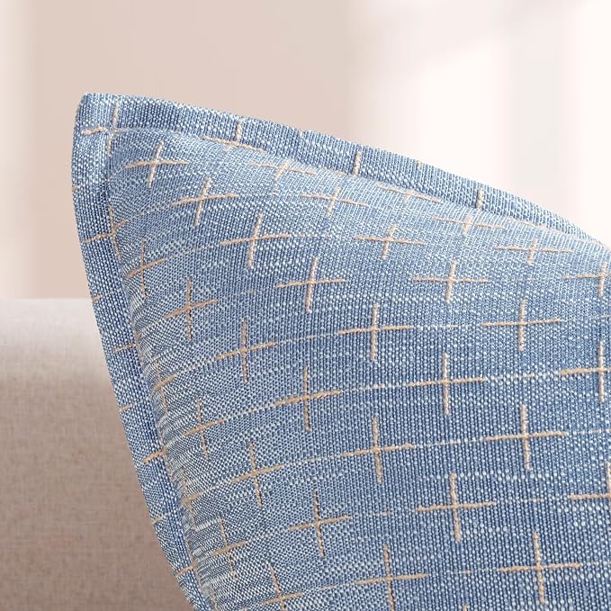 ZWJD Pillow Covers 20x20 Set of 2 Soft Polyester Textured Pillow Covers - Image 2