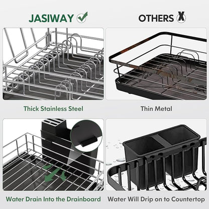 JASIWAY Stainless Steel Dish Drainers Drying Rack - Image 6