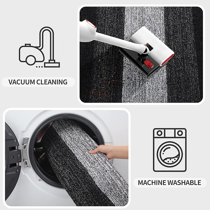 Kitinjoy Indoor Outdoor Door Mat, 48x32 Non-Slip Absorbent Dirt Trapper - Image 5