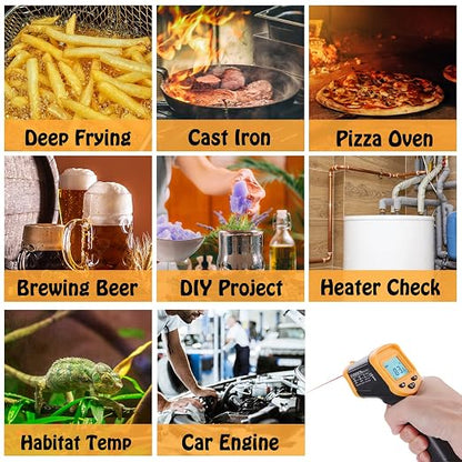 Infrared Thermometer Gun for Cooking, OnniOne Laser Thermometer Gun for - Image 5
