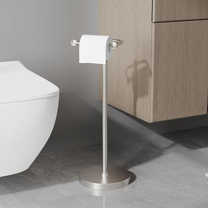 RARXTR Toilet Paper Holder Stand, Post Pivoting Design Free Standing Toilet - Image 2
