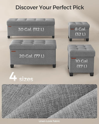 SONGMICS Storage Ottoman Bench, Foldable Foot Rest - Image 6