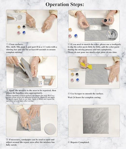 Tub, Tile and Shower Repair Kit, Hupeyna Porcelain Repair Kit, Bathtub Repair - Image 3