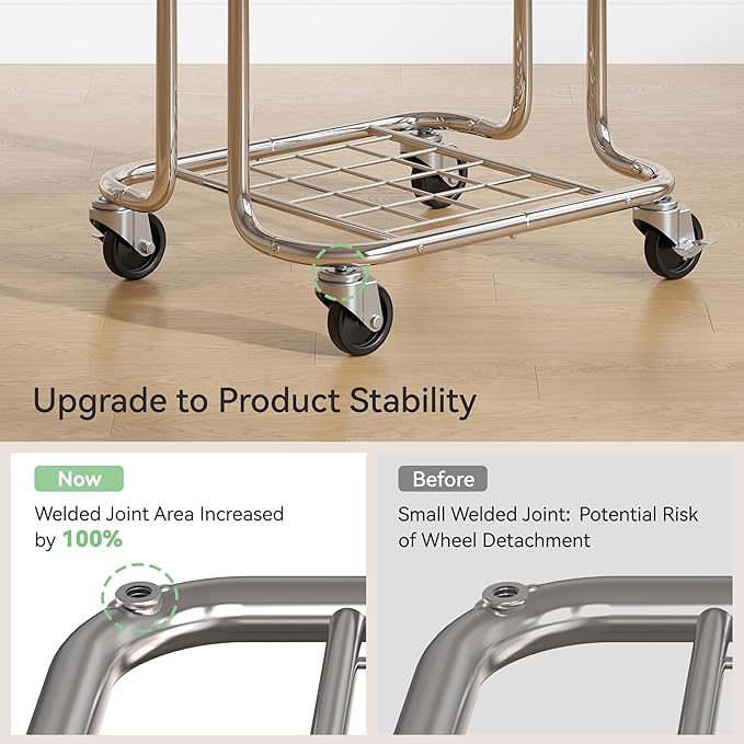 Laundry Basket with Wheels 150L/40Gal, Rolling Laundry Hamper with Steel Fram and Removable Washing Bag,Laundry Sorter Cart for Laundry Room,Hotel,Dorm,