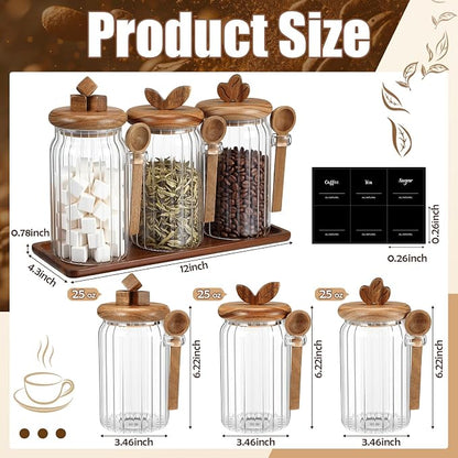 Suclain 3 Pcs Glass Coffee Container - Image 2