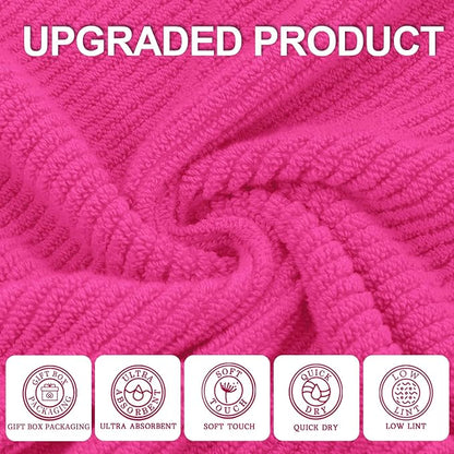 VOOVA & MOVAS Bathroom Hand Towels Set of 4, Large 18"x28" - Image 2