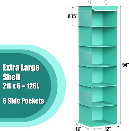 Simple Houseware 6 Shelf Hanging Closet Organizer - Image 3
