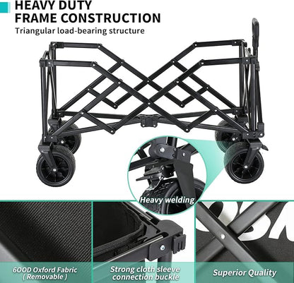 EchoSmile Collapsible Folding Wagon Cart - Image 4