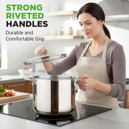 NutriChef 12-Quart Stainless Steel Stockpot – 18/8 Food Grade Heavy-Duty - Image 6