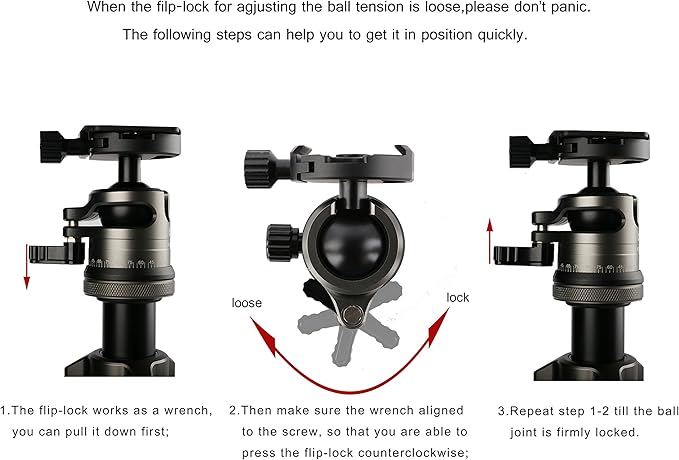 BONFOTO Portable Aluminum Alloy B674A Lightweight Camera Travel Tripod Monopod with Ball Head for DSLR (Bronze Grey)