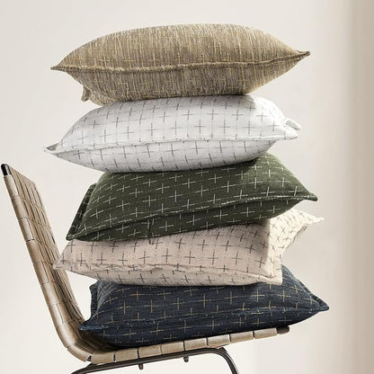 ZWJD Pillow Covers 26x26 Set of 2 Soft Polyester Textured Pillow Covers - Image 5
