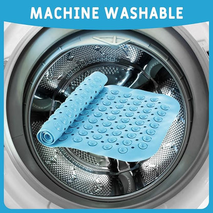 Dunzy 6 Pcs Non Slip Bath Mats 27.6x14.2 Inches TPE Bathtub Mats - Image 6