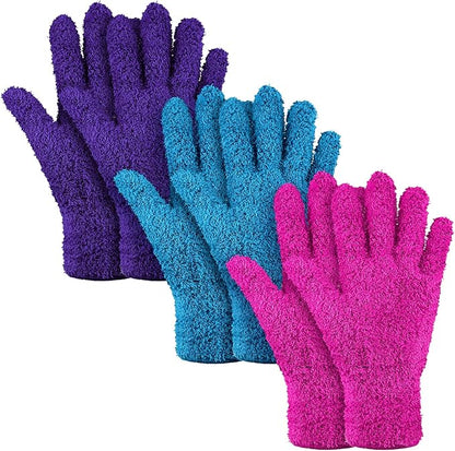 Patelai 3 Pairs Microfiber Plant Dusting Gloves Leaf Cleaning Gloves by Patelai