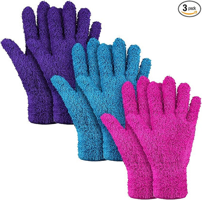 Patelai 3 Pairs Microfiber Plant Dusting Gloves Leaf Cleaning Gloves by Patelai
