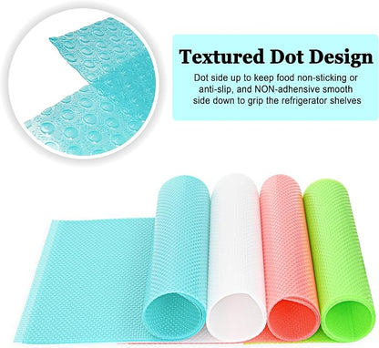 BOPART 12Pcs Refrigerator Liners Washable Fridge Shelf Liners Refrigerator Mats - Image 2