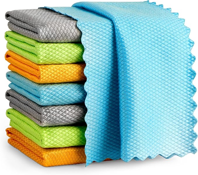 AIDEA Microfiber Glass Cleaning Cloth, Premium Microfiber Glass and Window by AIDEAHOME
