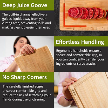 JINGNING Large Wooden Cutting Boards - Image 6