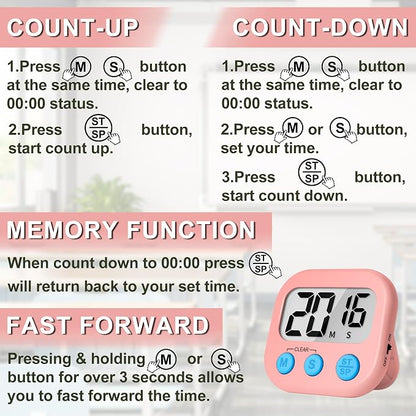 ZILLEEN Classroom Timer for Kids Teachers 2 Pack Digital Timers - Image 8