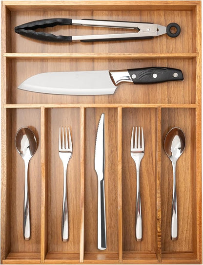 Silverware Organizer Acacia Kitchen Drawer Organizer Utensil Organizer by Conflech