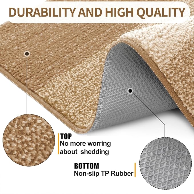 Kitinjoy Indoor Outdoor Door Mat, 36x24 Non-Slip Absorbent Dirt Trapper - Image 3