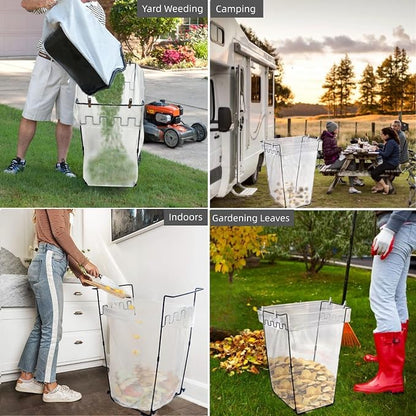 Trash Bag Holder Stand 45 Gallon Outdoor Leaf Bag Stand - Image 7