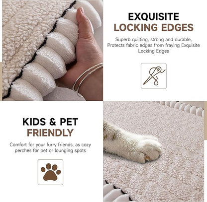 OTOB Couch Cover for Dogs Washable, Non Slip Plush Fuzzy Sofa Covers for 3 - Image 4