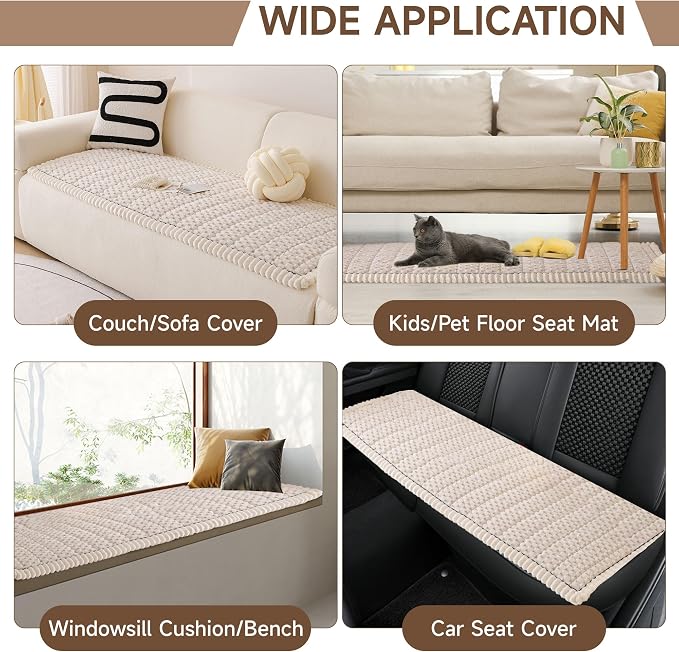 OTOB Couch Cover for Dogs Washable All Seasons, Non Slip Fuzzy Pet Couch Covers - Image 7