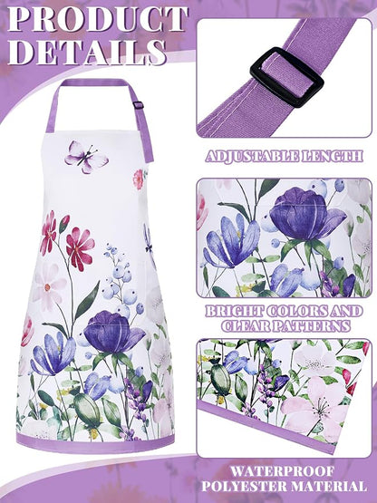 Bencailor 6 Pcs Spring Kitchen Aprons - Image 5