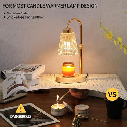 Gold Candle Warmer Lamp with Timer and Dimmer, Fragrance Electric Wax Melt - Image 5